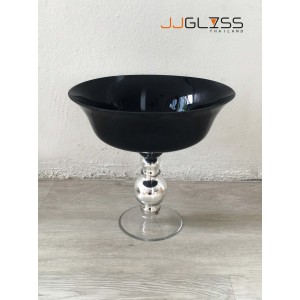 BLACK-L0424-32TLY - Black Handmade Colour Vase